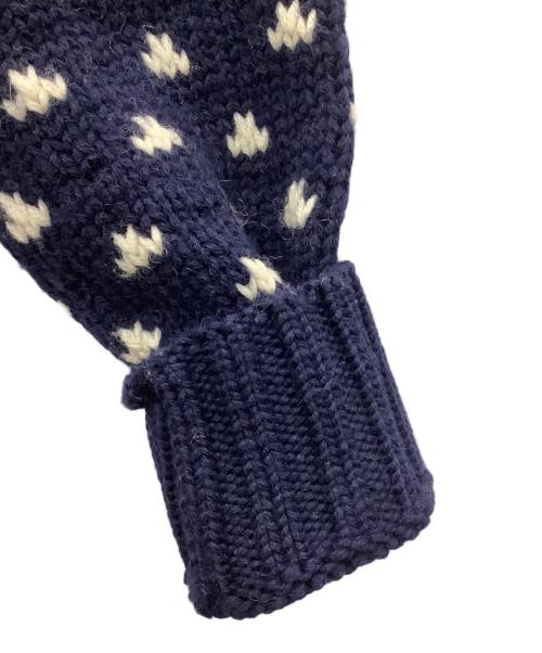 POLO RALPH LAUREN（ポロ・ラルフローレン）POLO RALPH LAUREN (ポロ・ラルフローレン) 厚手ニット アイボリー×ネイビー サイズ:Lの古着・服飾アイテム