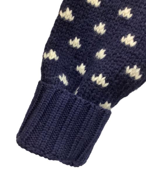 POLO RALPH LAUREN（ポロ・ラルフローレン）POLO RALPH LAUREN (ポロ・ラルフローレン) 厚手ニット アイボリー×ネイビー サイズ:Lの古着・服飾アイテム