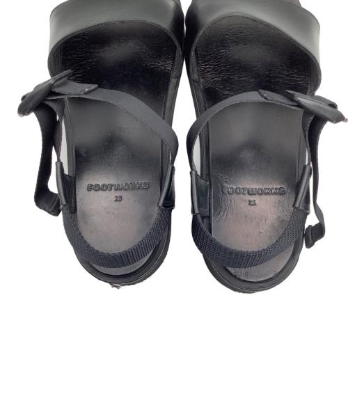 FOOTWORKS（フットワークス）FOOTWORKS (フットワークス) レザーサンダル ブラック サイズ:25の古着・服飾アイテム