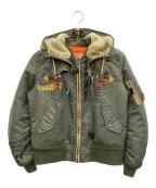 AVIREXアヴィレックス）の古着「フライトジャケット」｜カーキ