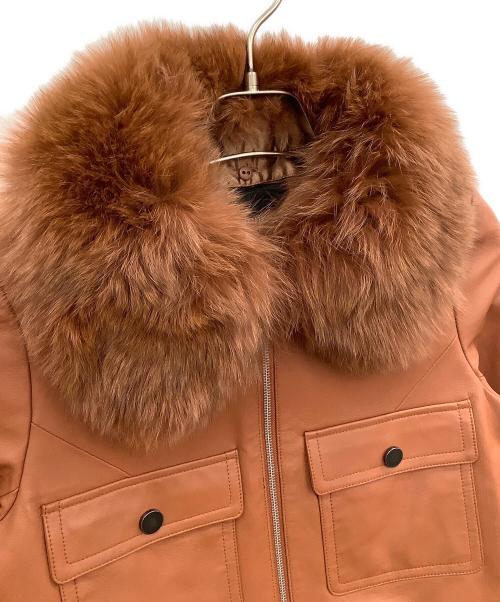 Diagram（ダイアグラム）Diagram (ダイアグラム) レザージャケット ブラウン サイズ:38の古着・服飾アイテム