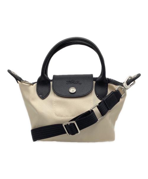 LONGCHAMP（ロンシャン）LONGCHAMP (ロンシャン) プリアージュエナジーハンド ベージュ×ブラック サイズ:−の古着・服飾アイテム