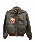 VARGA GIRLバルガ ガール）の古着「A2レザージャケット」｜ブラウン