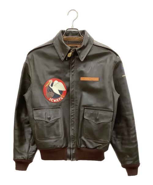 VARGA GIRL（バルガ ガール）VARGA GIRL (バルガ ガール) A2レザージャケット ブラウン サイズ:40の古着・服飾アイテム