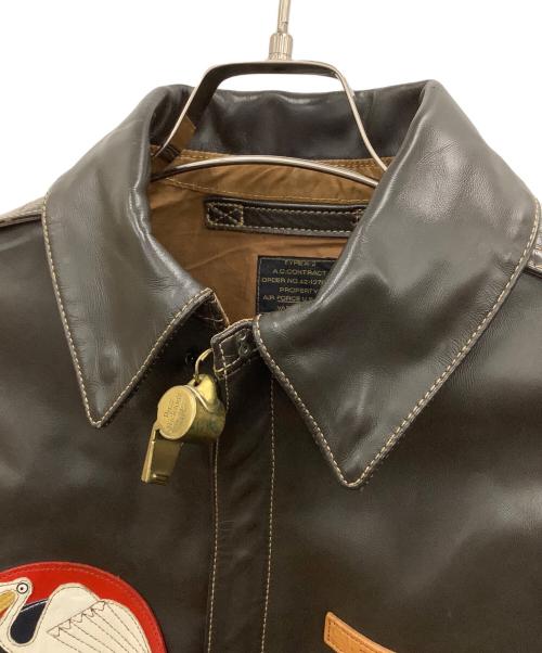 VARGA GIRL（バルガ ガール）VARGA GIRL (バルガ ガール) A2レザージャケット ブラウン サイズ:40の古着・服飾アイテム