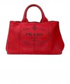PRADAプラダ）の古着「2WAYキャンバストートバッグ」｜レッド