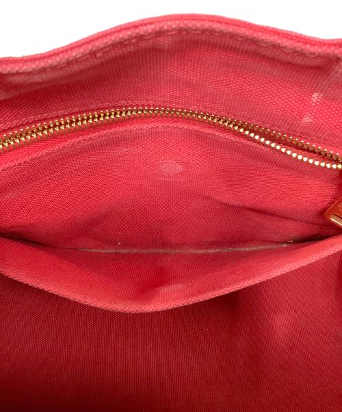 PRADA（プラダ）PRADA (プラダ) 2WAYキャンバストートバッグ レッドの古着・服飾アイテム