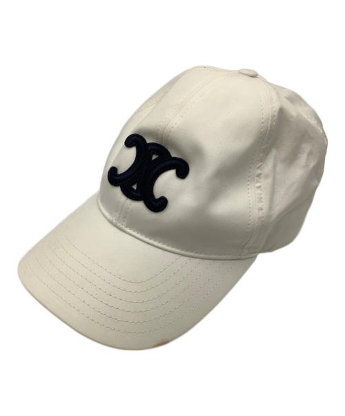 CELINE（セリーヌ）CELINE (セリーヌ) キャップ ホワイト サイズ:Sの古着・服飾アイテム