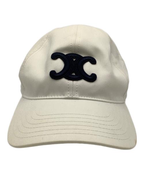CELINE（セリーヌ）CELINE (セリーヌ) キャップ ホワイト サイズ:Sの古着・服飾アイテム