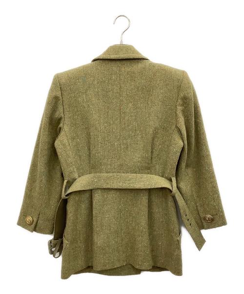 Yves Saint Laurent（イヴサンローラン）Yves Saint Laurent (イヴサンローラン) セットアップスーツ グリーン サイズ:ジャケットＭ　スカートSの古着・服飾アイテム