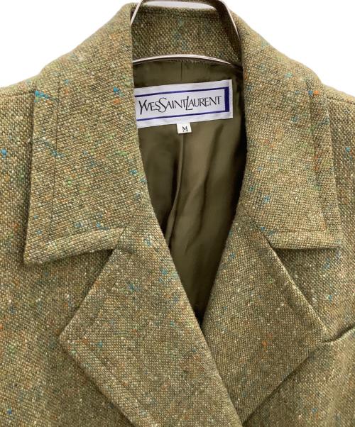 Yves Saint Laurent（イヴサンローラン）Yves Saint Laurent (イヴサンローラン) セットアップスーツ グリーン サイズ:ジャケットＭ　スカートSの古着・服飾アイテム
