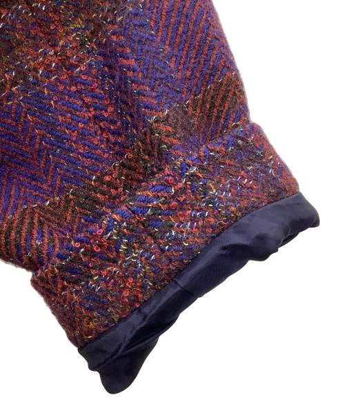 Yves Saint Laurent（イヴサンローラン）Yves Saint Laurent (イヴサンローラン) ツイードジャケット ネイビー×レッド サイズ:36の古着・服飾アイテム