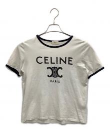 CELINE（セリーヌ）の古着「トリオンロゴプリントTシャツ」｜ホワイト