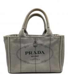 PRADA（プラダ）の古着「キャンバストートバッグ」｜ベージュ
