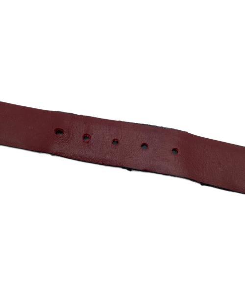 Salvatore Ferragamo（サルヴァトーレ フェラガモ）Salvatore Ferragamo (サルヴァトーレ フェラガモ) ダブルガンチーニレザーベルト ワインレッド サイズ:−の古着・服飾アイテム