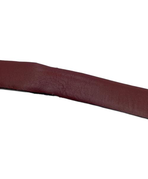 Salvatore Ferragamo（サルヴァトーレ フェラガモ）Salvatore Ferragamo (サルヴァトーレ フェラガモ) ダブルガンチーニレザーベルト ワインレッド サイズ:−の古着・服飾アイテム