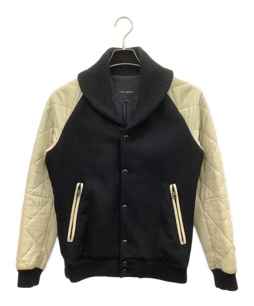 1piu1uguale3（ウノピュウノウグァーレトレ）1piu1uguale3 (ウノピュウノウグァーレトレ) スタジャン ブラック×ベージュ サイズ:Vの古着・服飾アイテム