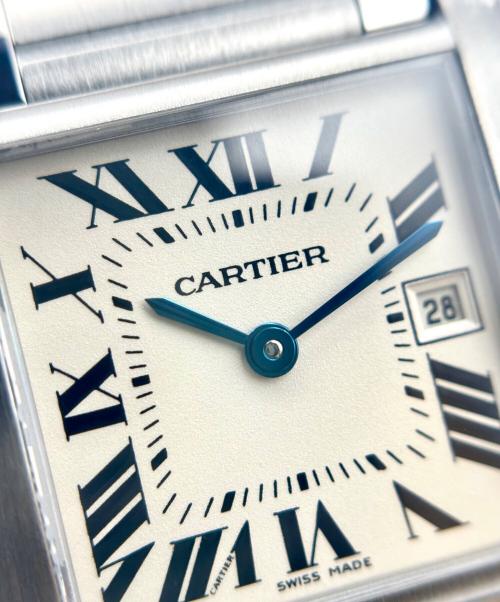 Cartier（カルティエ）Cartier (カルティエ) Tank Francaise Boys タンクフランセーズMM Ref:W51011Q3 ホワイト文字盤 サイズ:MM/24mm/16cmの古着・服飾アイテム