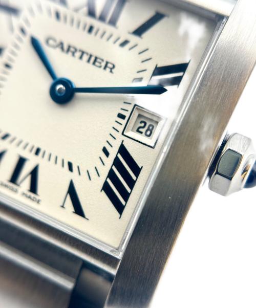 Cartier（カルティエ）Cartier (カルティエ) Tank Francaise Boys タンクフランセーズMM Ref:W51011Q3 ホワイト文字盤 サイズ:MM/24mm/16cmの古着・服飾アイテム