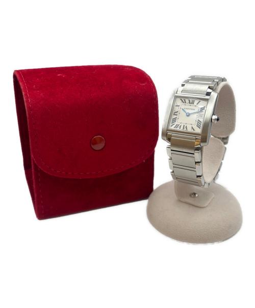 Cartier（カルティエ）Cartier (カルティエ) Tank Francaise Boys タンクフランセーズMM Ref:W51011Q3 ホワイト文字盤 サイズ:MM/24mm/16cmの古着・服飾アイテム