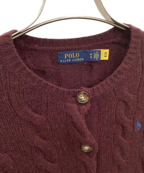 POLO RALPH LAUREN（ポロ・ラルフローレン）POLO RALPH LAUREN (ポロ・ラルフローレン) 薄手カーディガン パープル サイズ:XSの古着・服飾アイテム