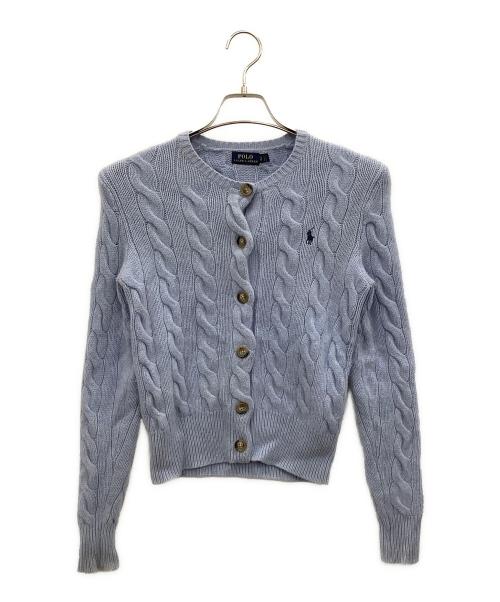 POLO RALPH LAUREN（ポロ・ラルフローレン）POLO RALPH LAUREN (ポロ・ラルフローレン) 薄手カーディガン スカイブルー サイズ:Sの古着・服飾アイテム