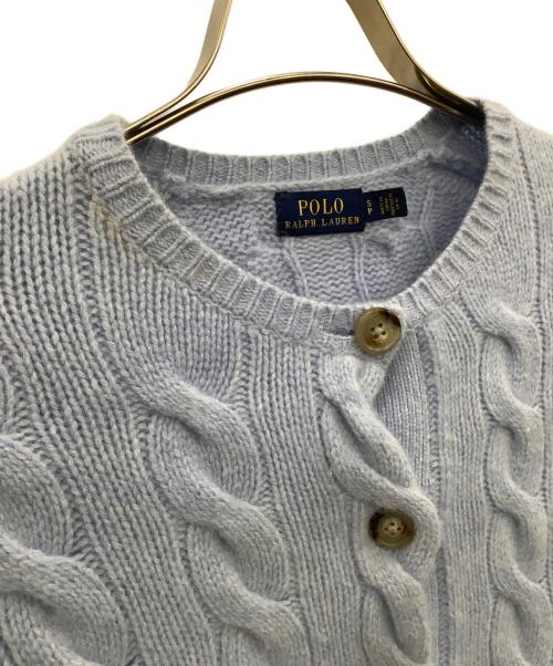 POLO RALPH LAUREN（ポロ・ラルフローレン）POLO RALPH LAUREN (ポロ・ラルフローレン) 薄手カーディガン スカイブルー サイズ:Sの古着・服飾アイテム