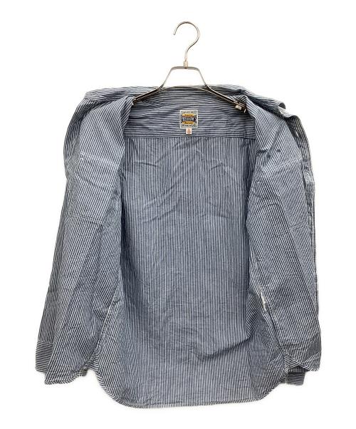 Pherrow's（フェローズ）Pherrow's (フェローズ) ヒッコリー ワークシャツ ブルー×ホワイト サイズ:38の古着・服飾アイテム