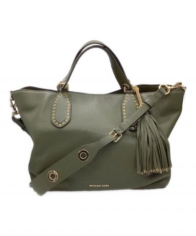 中古・古着通販】MICHAEL KORS (マイケル・コース) 2WAYバッグ カーキ 中古・古着通販】MICHAEL KORS (マイケル・コース) 2WAYバッグ カーキ