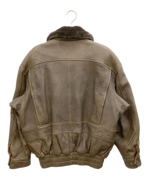 SPRAZZO（スプラッツォ）SPRAZZO (スプラッツォ) ラムレザーフライトジャケット ブラウン サイズ:Lの古着・服飾アイテム