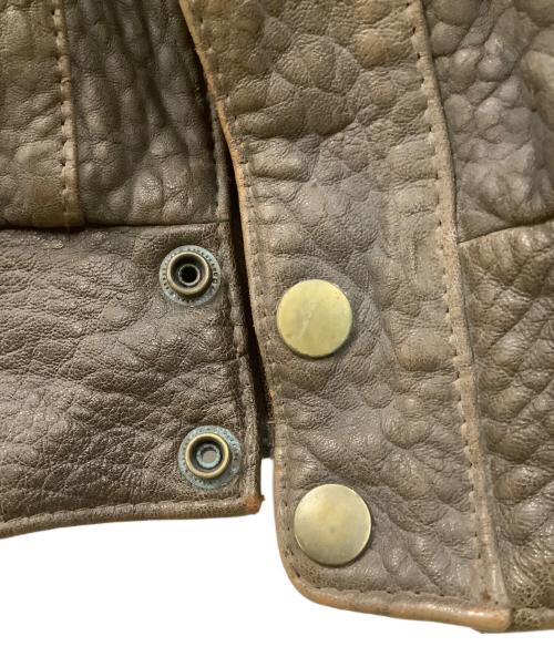 SPRAZZO（スプラッツォ）SPRAZZO (スプラッツォ) ラムレザーフライトジャケット ブラウン サイズ:Lの古着・服飾アイテム