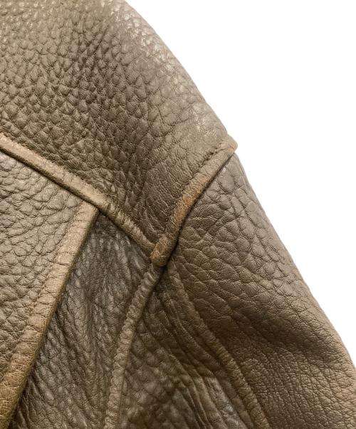 SPRAZZO（スプラッツォ）SPRAZZO (スプラッツォ) ラムレザーフライトジャケット ブラウン サイズ:Lの古着・服飾アイテム