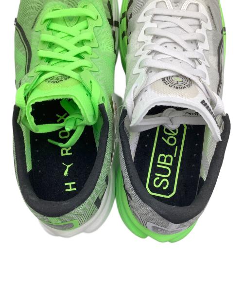 PUMA（プーマ）PUMA (プーマ) ランニングシューズ ホワイト×グリーン サイズ:26の古着・服飾アイテム