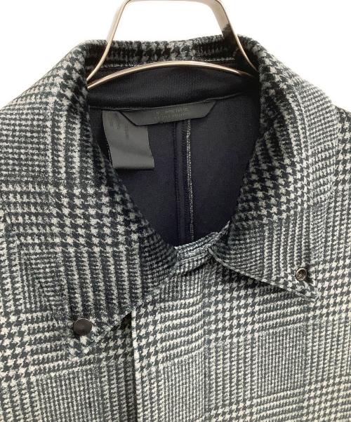 N.HOOLYWOOD（エヌ ハリウッド）N.HOOLYWOOD (エヌ ハリウッド) ステンカラーコート グレー×ブラック サイズ:38の古着・服飾アイテム