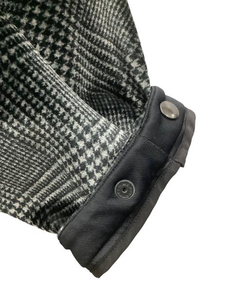 N.HOOLYWOOD（エヌ ハリウッド）N.HOOLYWOOD (エヌ ハリウッド) ステンカラーコート グレー×ブラック サイズ:38の古着・服飾アイテム