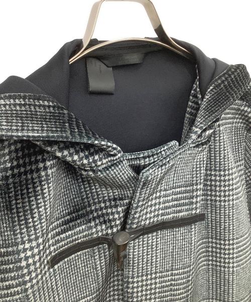 N.HOOLYWOOD（エヌ ハリウッド）N.HOOLYWOOD (エヌ ハリウッド) DUFFEL COAT グレー×ブラック サイズ:38の古着・服飾アイテム