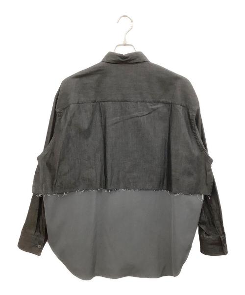 STUDIOUS（ステュディオス）STUDIOUS (ステュディオス) N.HOOLYWOOD (エヌ ハリウッド) SWITCHING L/S SHIRTS グレー サイズ:38の古着・服飾アイテム