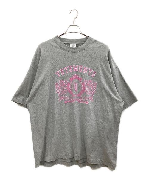 vetement（ヴェットモン）vetement (ヴェットモン) 半袖カットソー グレー サイズ:Mの古着・服飾アイテム