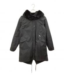WOOLRICH（ウールリッチ）の古着「襟ファーコート」｜ブラック