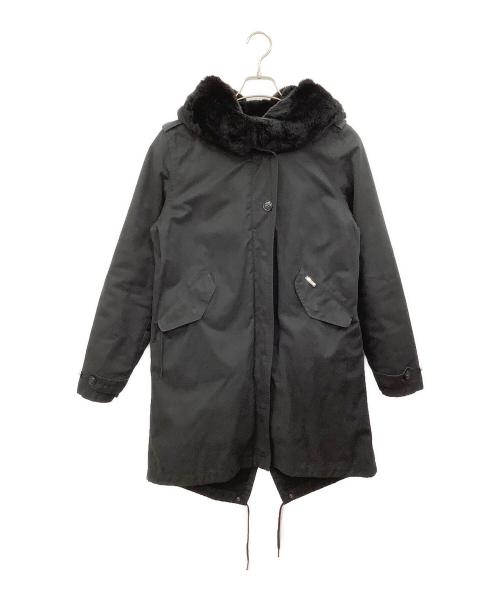WOOLRICH（ウールリッチ）WOOLRICH (ウールリッチ) 襟ファーコート ブラック サイズ:XSの古着・服飾アイテム