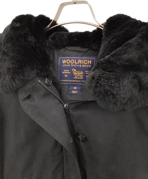 WOOLRICH（ウールリッチ）WOOLRICH (ウールリッチ) 襟ファーコート ブラック サイズ:XSの古着・服飾アイテム