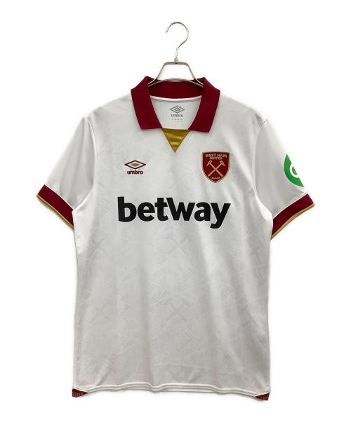 ウェストハム・ユナイテッドFC（ウェストハム・ユナイテッドFC）ウェストハム・ユナイテッドFC (ウェストハム・ユナイテッドFC) ゲームシャツ ホワイト サイズ:Lの古着・服飾アイテム