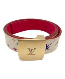 LOUIS VUITTON（ルイ ヴィトン）の古着「ベルト モノグラム サンチュールキャレ」｜マルチカラー