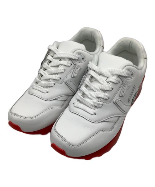 Sangacio（サンガッチョ）Sangacio (サンガッチョ) にゅ～ず (ニューズ) ローカットスニーカー ホワイト×レッド サイズ:23の古着・服飾アイテム