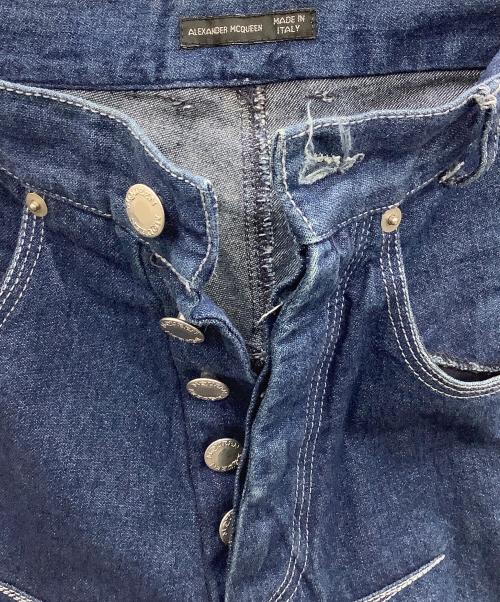 ALEXANDER McQUEEN（アレキサンダーマックイーン）ALEXANDER McQUEEN (アレキサンダーマックイーン) デニムパンツ ネイビー サイズ:48の古着・服飾アイテム