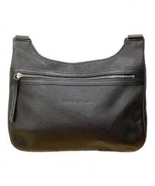 LONGCHAMP（ロンシャン）の古着「レザーショルダーバッグ」｜ブラック