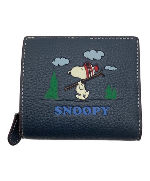 COACH（コーチ）COACH (コーチ) PEANUTS (ピーナッツ) スナップ ウォレット・スヌーピー スキー モチーフ サイズ:−の古着・服飾アイテム