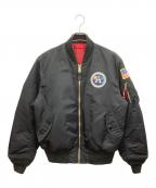 ALPHAアルファ）の古着「MA-1ジャケット」｜ブラック×パープル