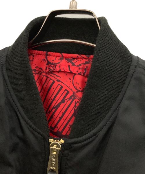 ALPHA（アルファ）ALPHA (アルファ) MA-1ジャケット ブラック×パープル サイズ:Lの古着・服飾アイテム