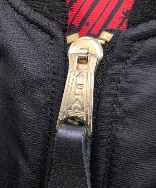 ALPHA（アルファ）ALPHA (アルファ) MA-1ジャケット ブラック×パープル サイズ:Lの古着・服飾アイテム